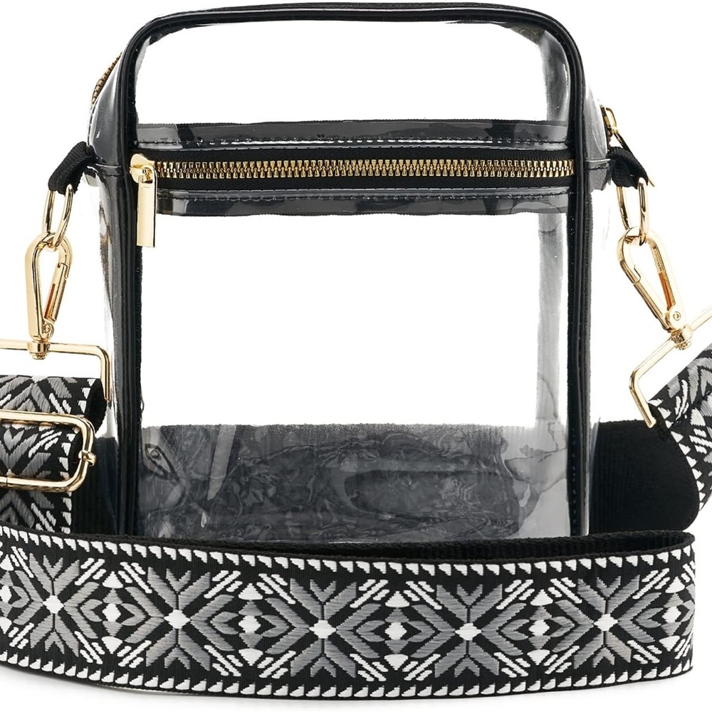 Clear Crossbody Bag Purse Stadium Approved Adjustable Shoulder Strap  Weimzc